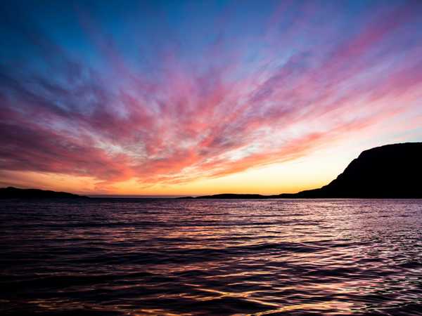 Tramonto di fuoco a Sisimiut