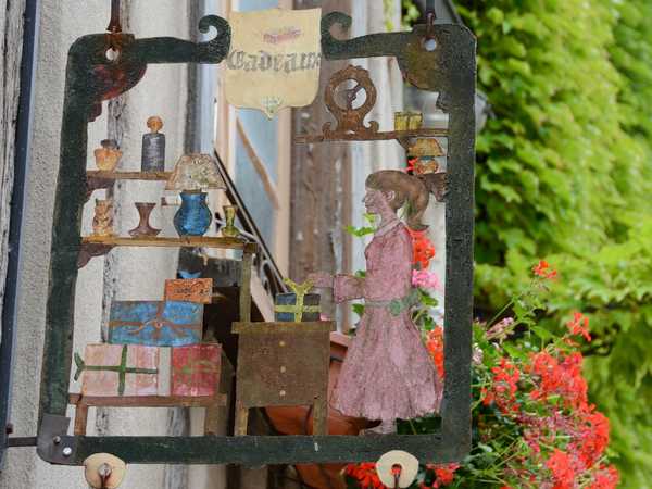 Un'insegna a Amboise