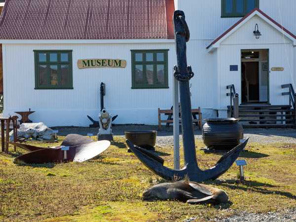Il piccolo interessantissimo museo di Grytviken racconta la storia di balenieri, esploratori e naviganti