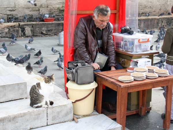 Venditore di semi fuori dalla Yeni Camii