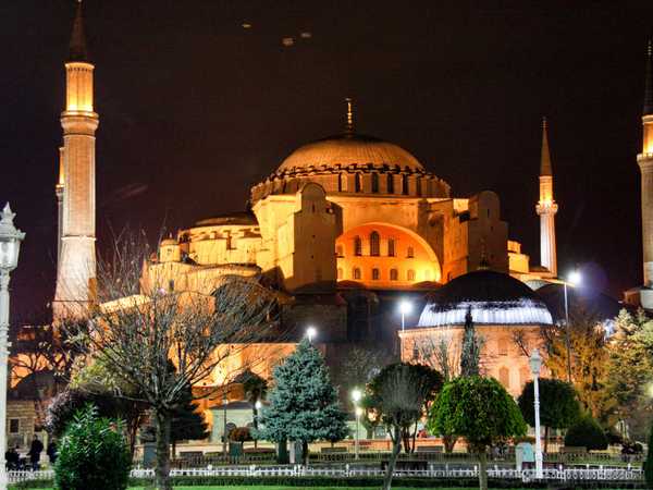 Aghia Sofia by night