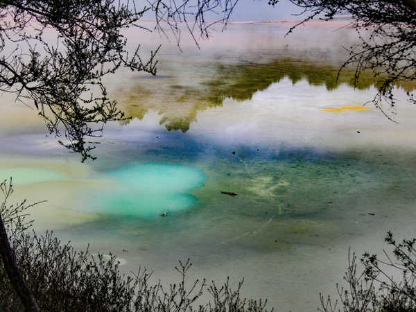 Waiotapu Thermal Wonderland - il laghetto multicolore detto 'Artist's palette' (la tavolozza del pittore)